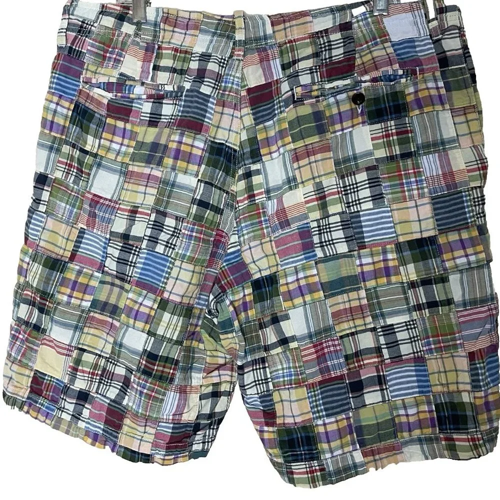 J. Crew Patchwork Field Shorts Men's 36 Summer Vacation Beach Preppy Coastal